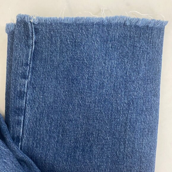 Frame Denim Le Sylvie Kick Boot Jeans Size 25 Medium Wash Distressed Frayed Hem - Picture 7 of 15